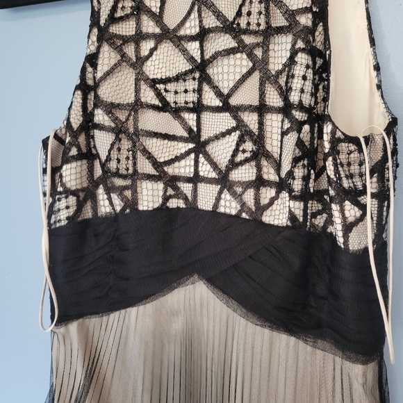 Bradley Mischka Tulle Beaded Dress Gown Black Size 2 - Picture 2 of 14